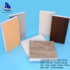 Tấm nhựa PVC than tre nội thất 17mm 0.55g/cm3