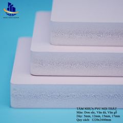 Tấm nhựa PVC than tre nội thất 17mm 0.5g/cm3