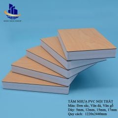 Tấm nhựa PVC than tre nội thất 17mm 0.5g/cm3