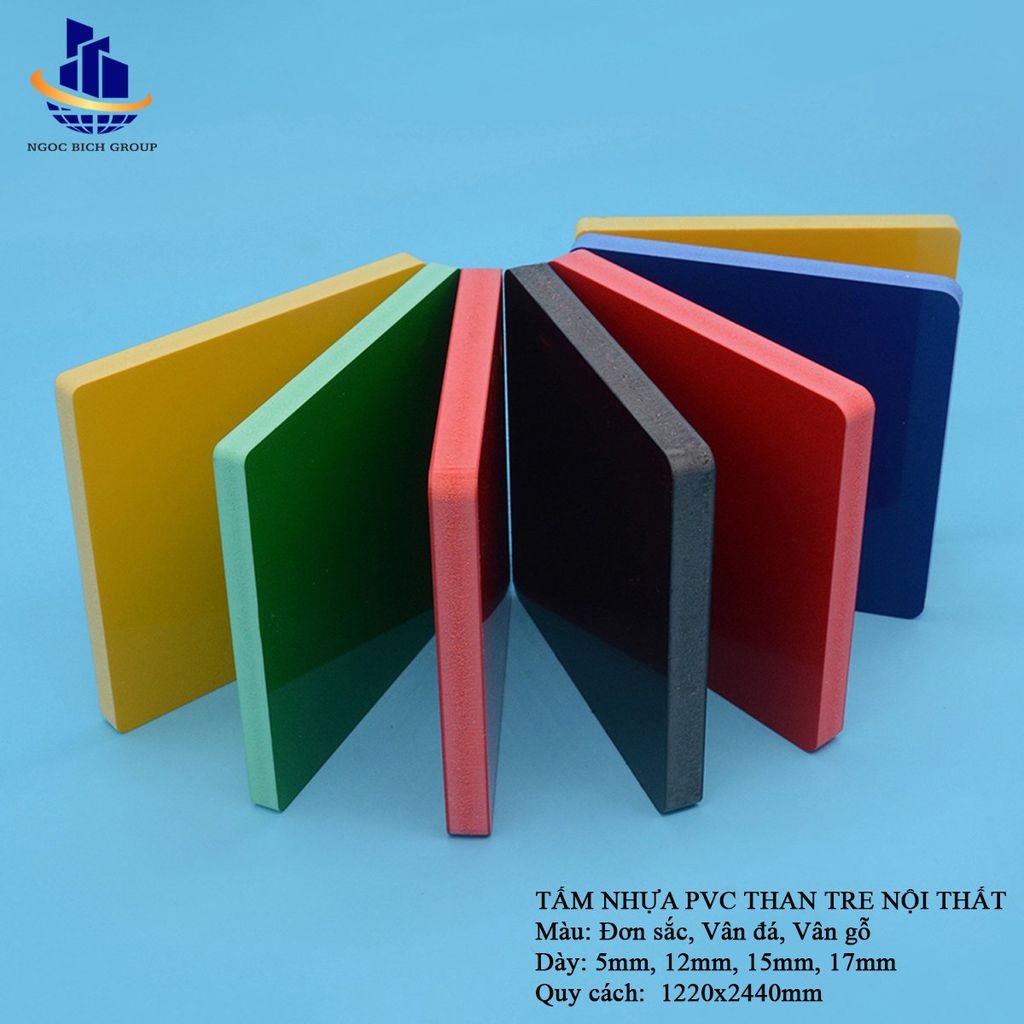 Tấm nhựa PVC than tre nội thất 15mm 0.6g/cm3