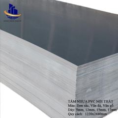 Tấm nhựa PVC than tre ghi đậm siêu bóng 17mm 0.6g/cm3