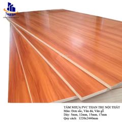 Tấm nhựa PVC than tre ghi nhạt siêu bóng 17mm 0.6g/cm3