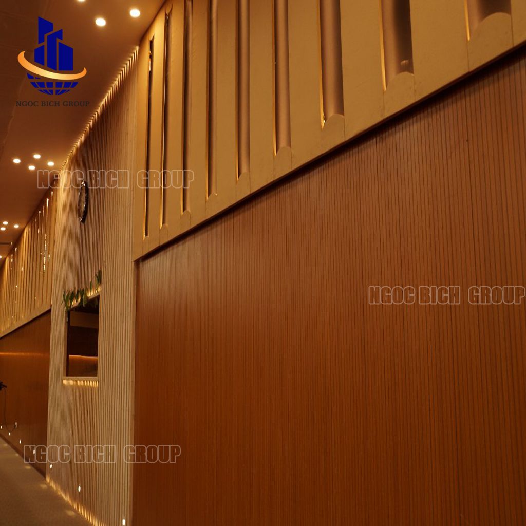 Tấm nhựa PVC tiêu âm xẻ rãnh 15mm