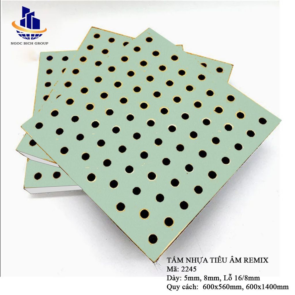 Tấm nhựa PVC tiêu âm đục lỗ 12mm