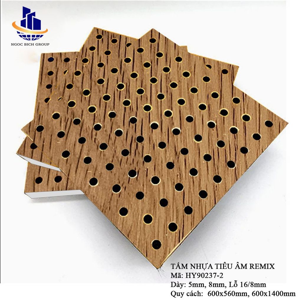 Tấm nhựa PVC tiêu âm đục lỗ 12mm