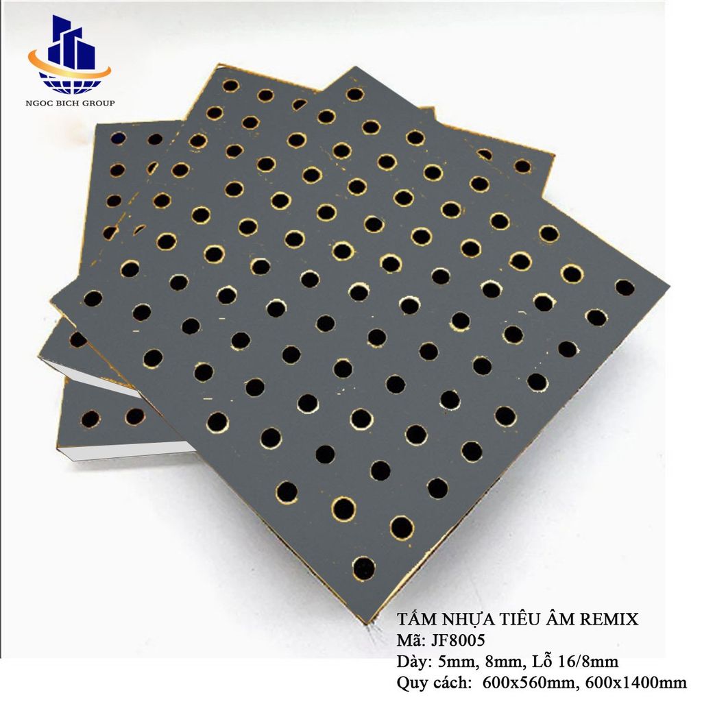 Tấm nhựa PVC tiêu âm đục lỗ 12mm