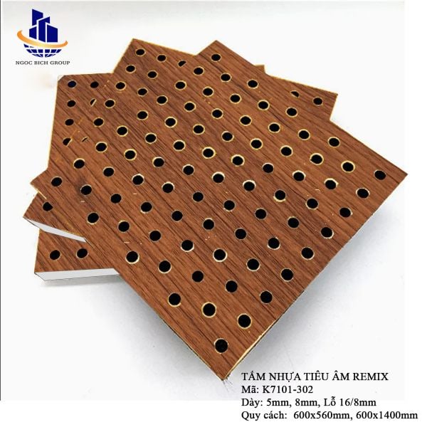Tấm nhựa PVC tiêu âm đục lỗ 8mm
