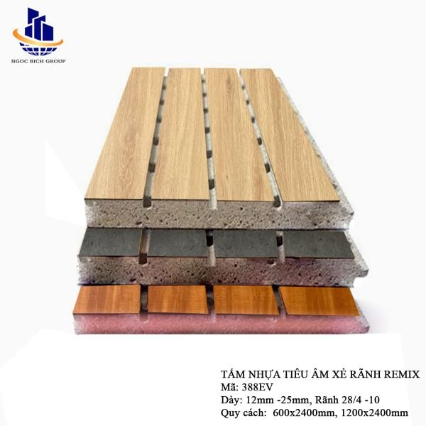 Tấm nhựa PVC tiêu âm xẻ rãnh 18mm
