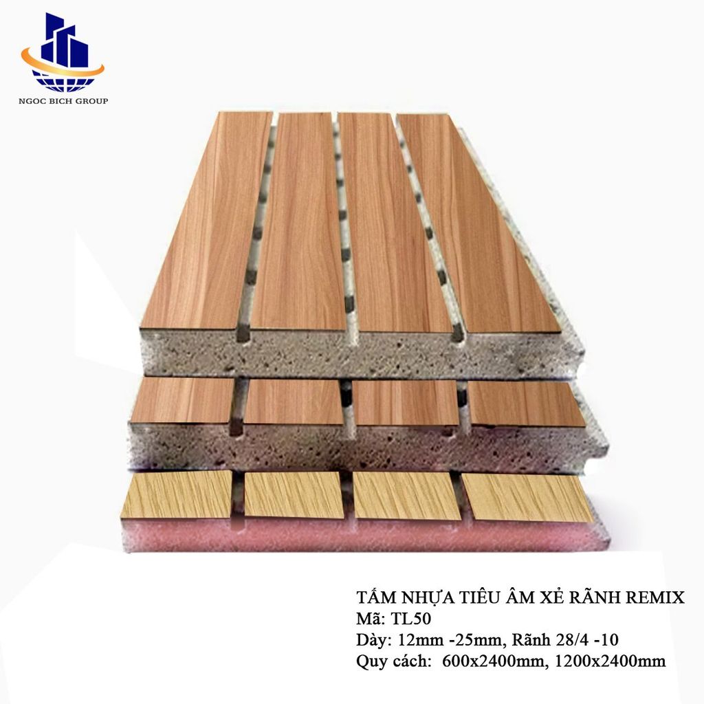 Tấm nhựa PVC tiêu âm xẻ rãnh 15mm