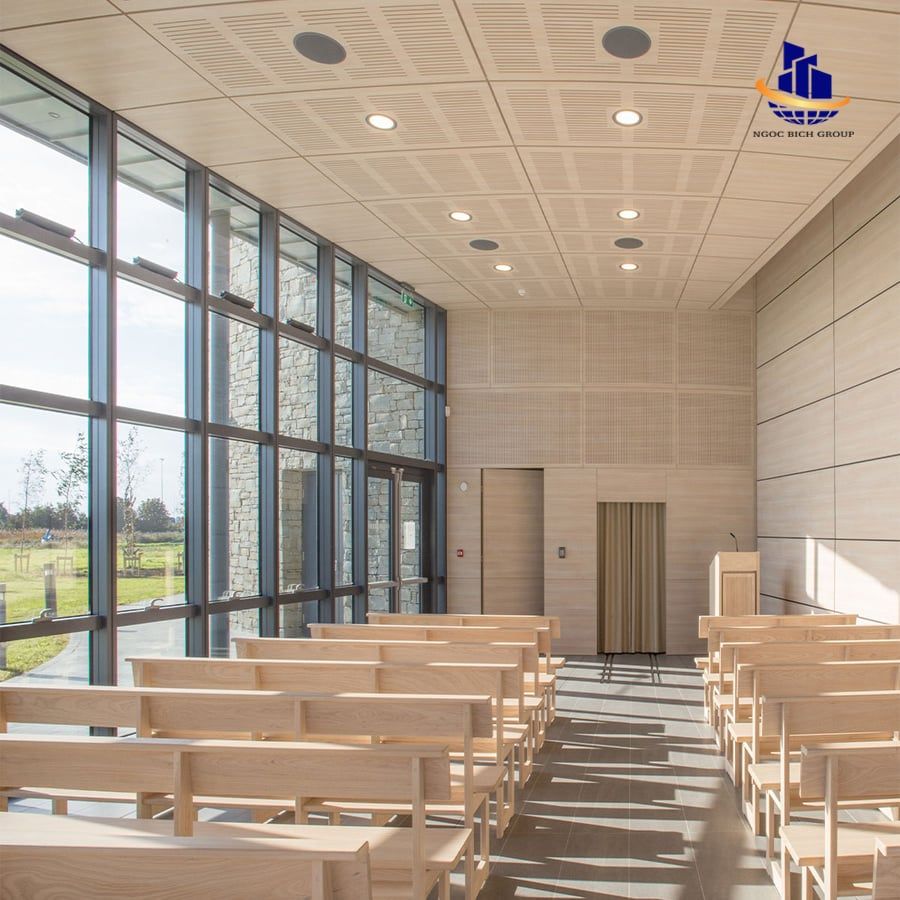 Tấm nhựa PVC tiêu âm xẻ rãnh 15mm