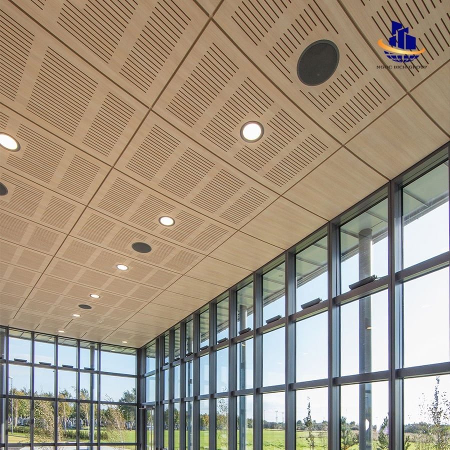 Tấm nhựa PVC tiêu âm xẻ rãnh 15mm