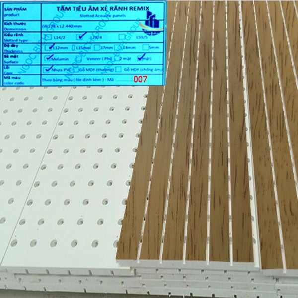 Tấm nhựa PVC tiêu âm xẻ rãnh 15mm