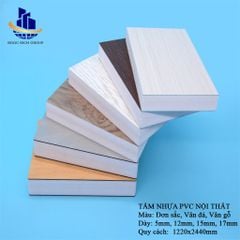 Tấm nhựa PVC than tre nội thất 17mm 0.5g/cm3