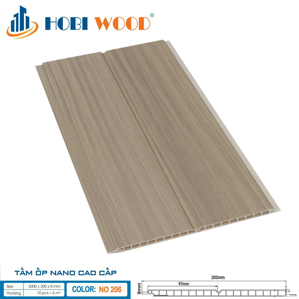 Tấm Ốp Nano Hobiwood 204