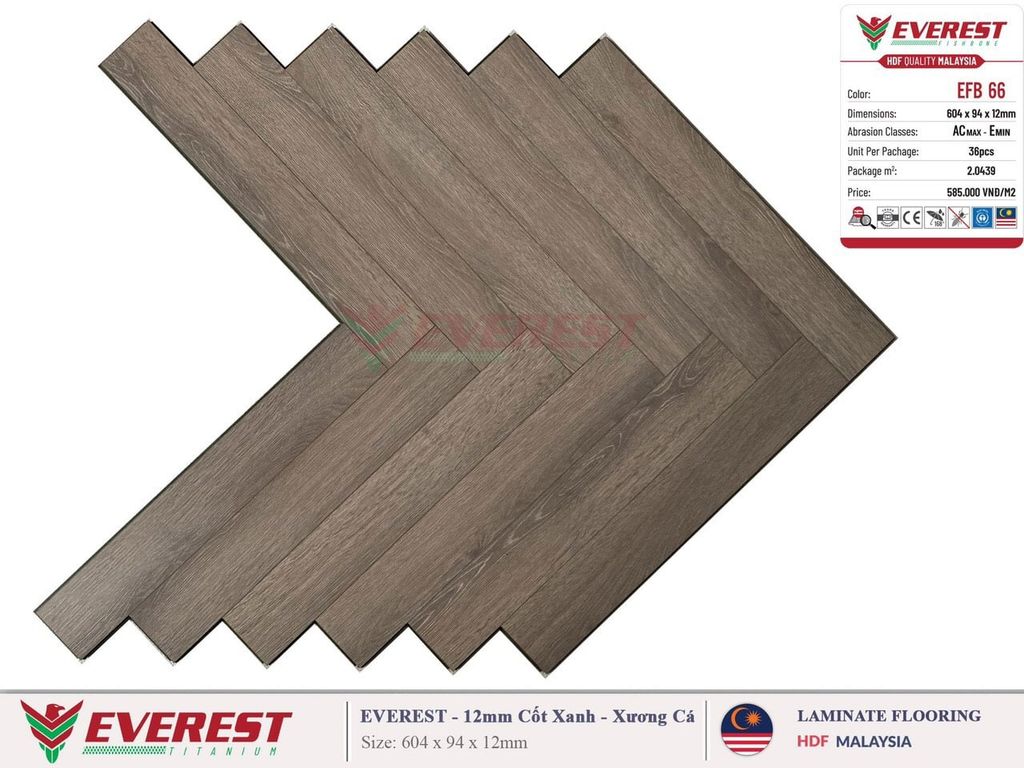 Sàn Gỗ Xương Cá Everest - EFB 55