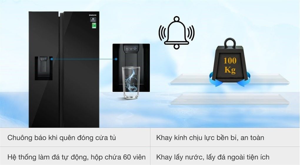 Tủ lạnh Samsung Inverter 635 lít RS64R53012C/SV (2 cánh)