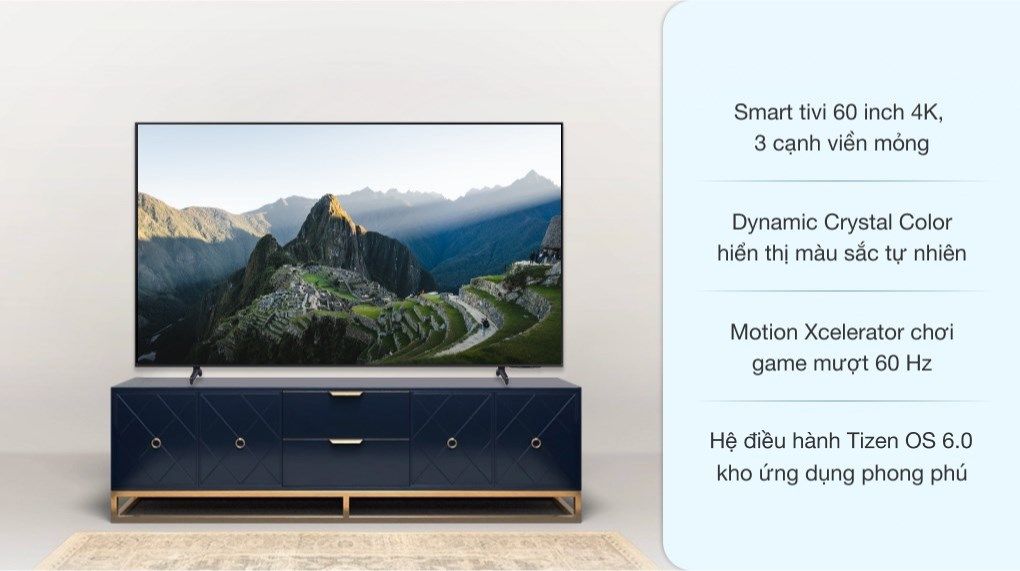 Smart Tivi Samsung Crystal UHD 4K 60 inch UA60AU8100 [ 60AU8100 ] - Chính Hãng