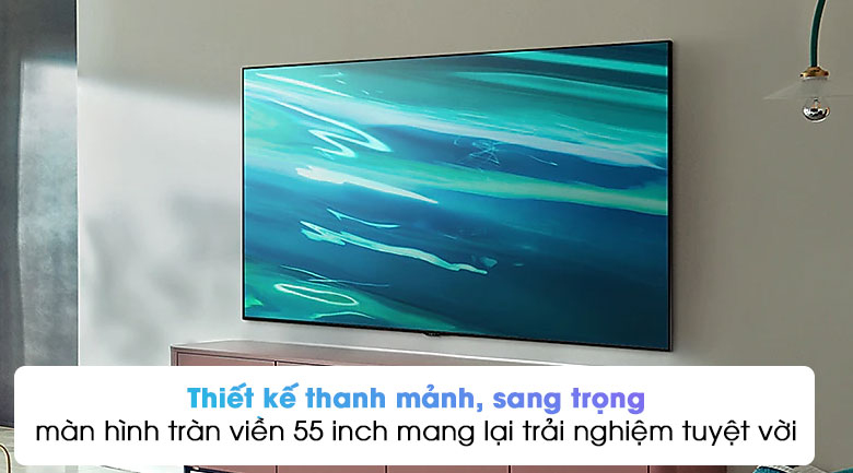 Smart Tivi QLED 4K 55 inch Samsung QA55Q80A - Thiết kế 