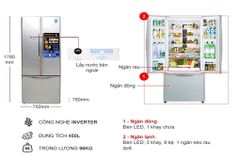 Tủ lạnh Hitachi Inverter 429 lít R-WB545PGV2 GS (3 cánh) - Chính Hãng