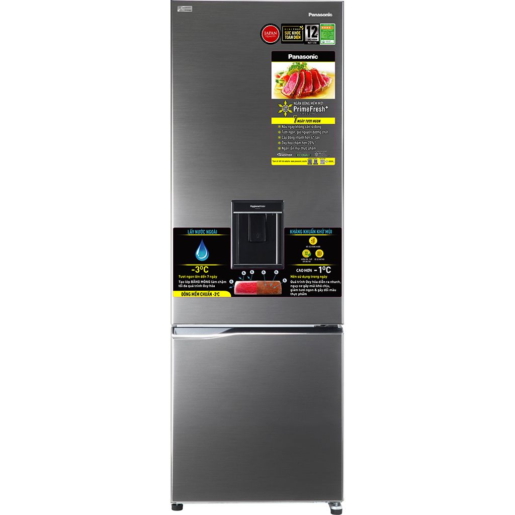 Tủ lạnh Panasonic Inverter 322 lít NR-BV360WSVN (2 Cánh)