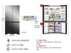 Tủ lạnh Hitachi Inverter 569 lít R-WB640VGV0X MIR (4 cánh)