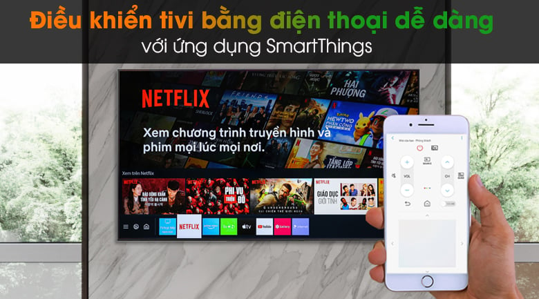 Smart Tivi QLED 4K 75 inch Samsung QA75Q65A - SmartThings