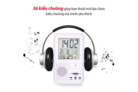 Chuông cửa không dây kết hợp màn hình nhiệt độ, thời gian BY-9200Y