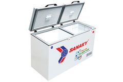 Tủ đông 2 ngăn đông và mát inverter Sanaky VH-2899W4KD (220 lít, nắp kính xanh)
