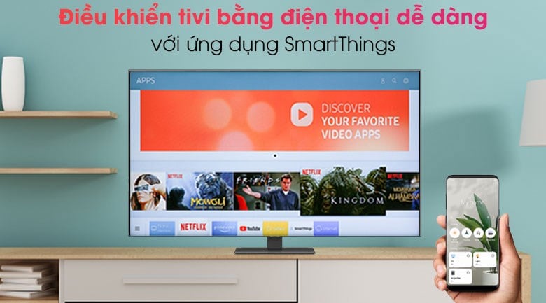 Smart Tivi QLED 4K 50 inch Samsung QA50Q80A - SmartThings