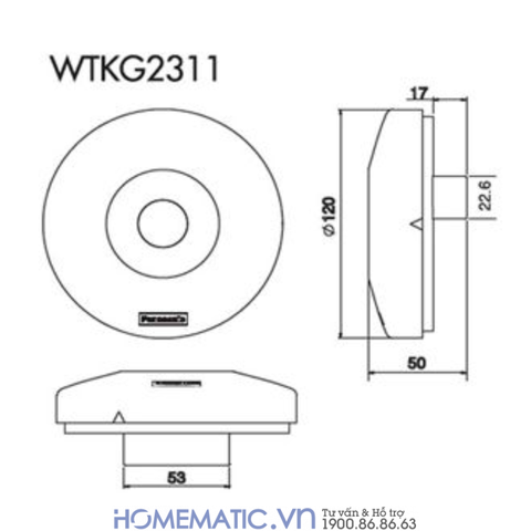 Công tắc cảm ứng Panasonic WTKG2311 gắn nổi trần - Chính hãng