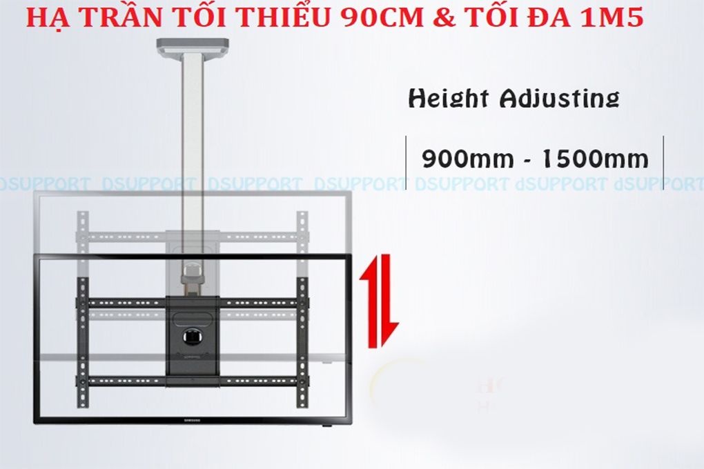 Giá treo Tivi thả ngược trần xoay 360 độ NB-T3260 (32