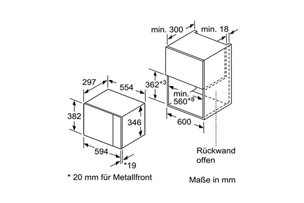 Lò vi sóng âm tủ BOSCH BFL524MB0 Serie 6