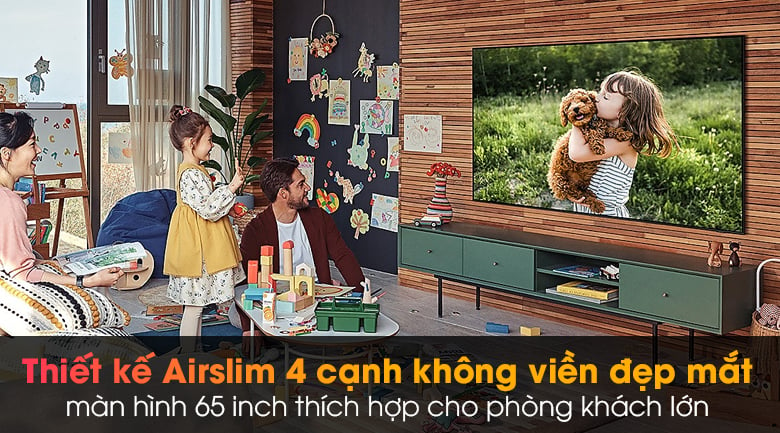 Smart Tivi QLED 4K 65 inch Samsung QA65Q65A - thiết kế thanh mảnh