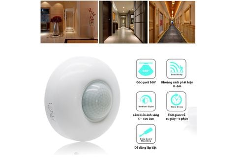 Công tắc cảm ứng chuyển động PIR lắp nổi trần XD3602