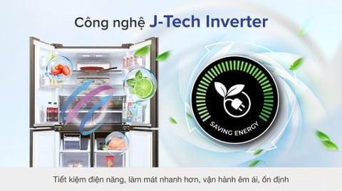 Tủ lạnh Sharp Inverter 525 lít SJ-FXP600VG-MR (4 cánh)