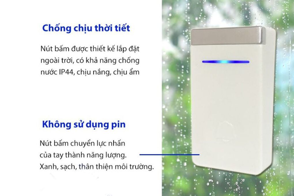 Chuông cửa không dây không cần pin HMP256SW