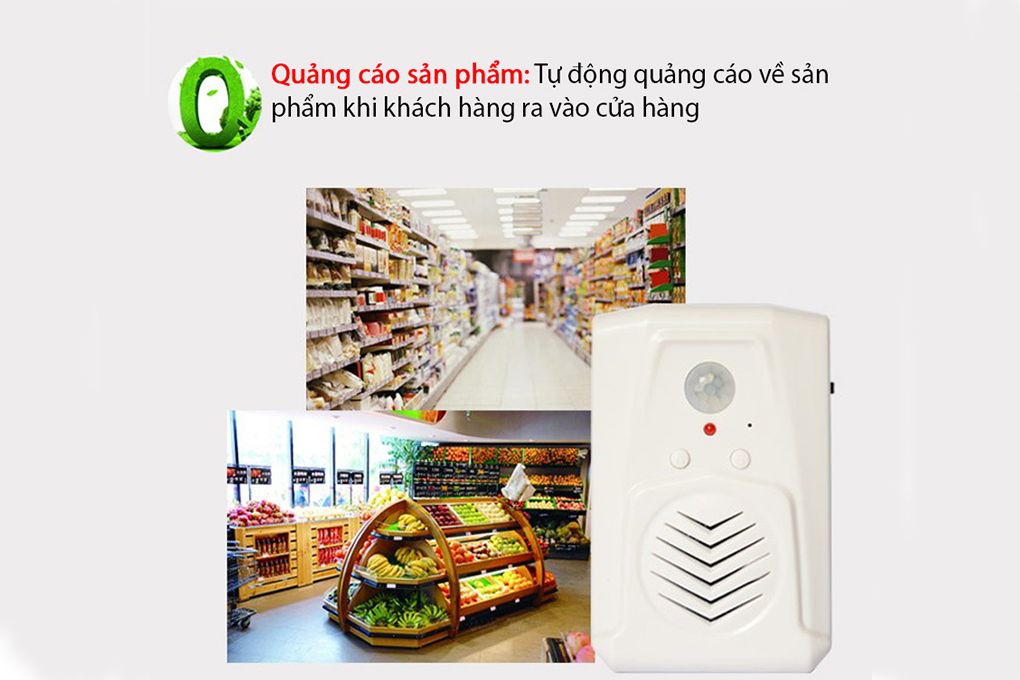 Chuông báo khách phát nhạc hỗ trợ tiếng Việt MSPIR01