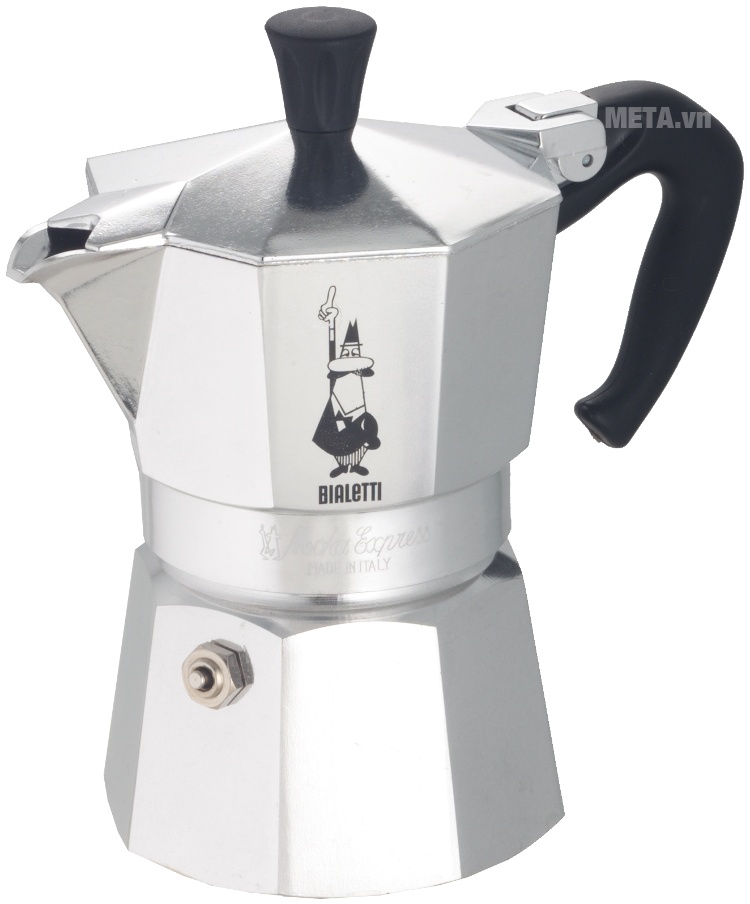 Ấm pha cà phê Bialetti Moka Express 4TZ BCM-1164 có kiểu dáng thật sang trọng.