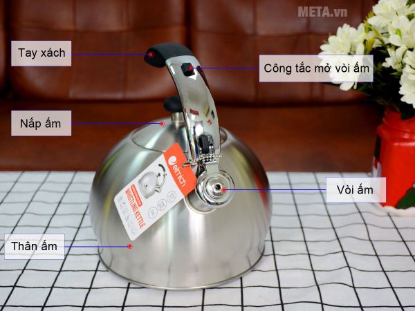 Ấm đun nước inox 304 Elmich EL3373 3 lít
