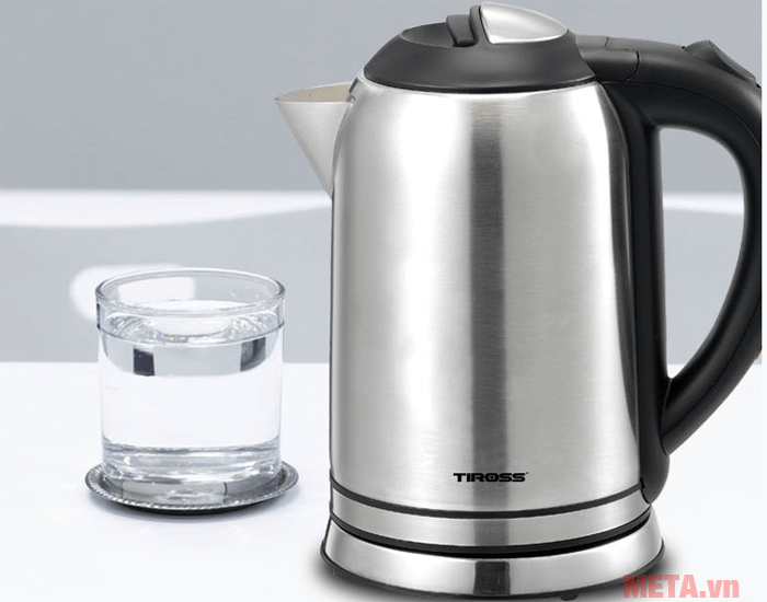 Ấm đun nước siêu tốc inox 304 Tiross TS1367 (1 lít)