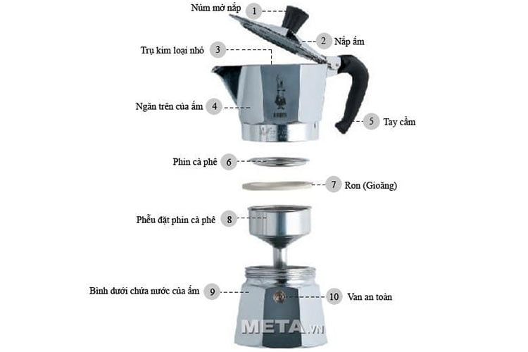 Ấm pha cà phê Bialetti Moka Express 6TZ BCM-1163