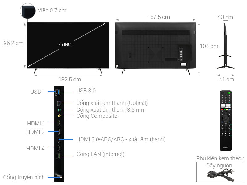 Android Tivi Sony 4K 75 inch XR-75X90J