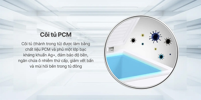Thành tủ có lớp ion Ag+ kháng khuẩn