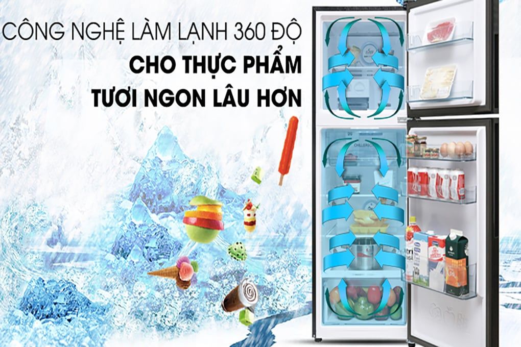 Tủ lạnh Aqua Inverter 235 lít AQR-T249MA SV (2 cánh) - Chính Hãng