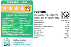 Tủ lạnh Toshiba Inverter 337 lít GR-RT435WE-PMV(06)-MG