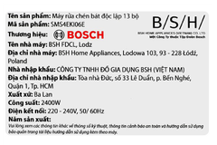Máy rửa bát độc lập Bosch SMS4EKI06E