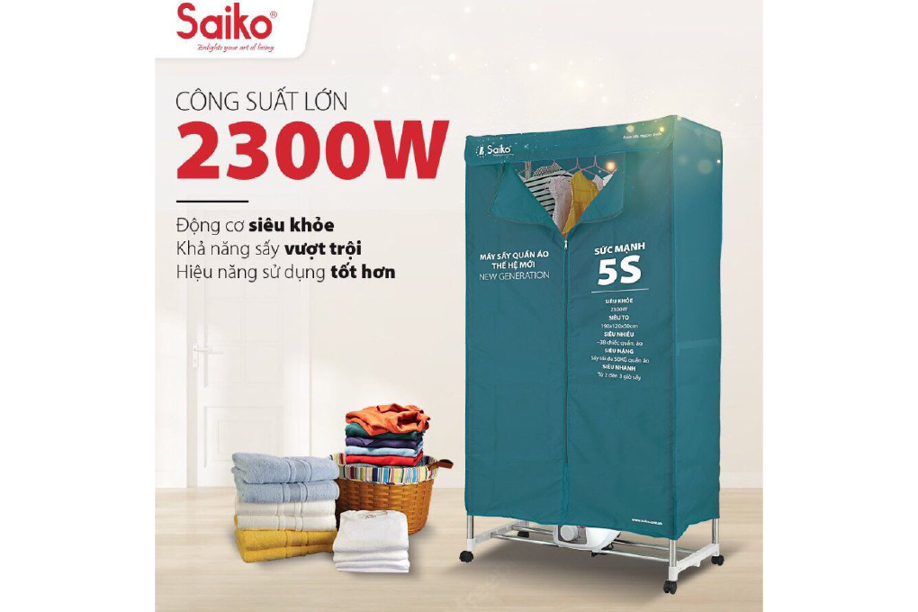 Tủ sấy quần áo Saiko CD-2300