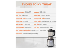 Máy Làm Sữa Hạt Sharp KS-168
