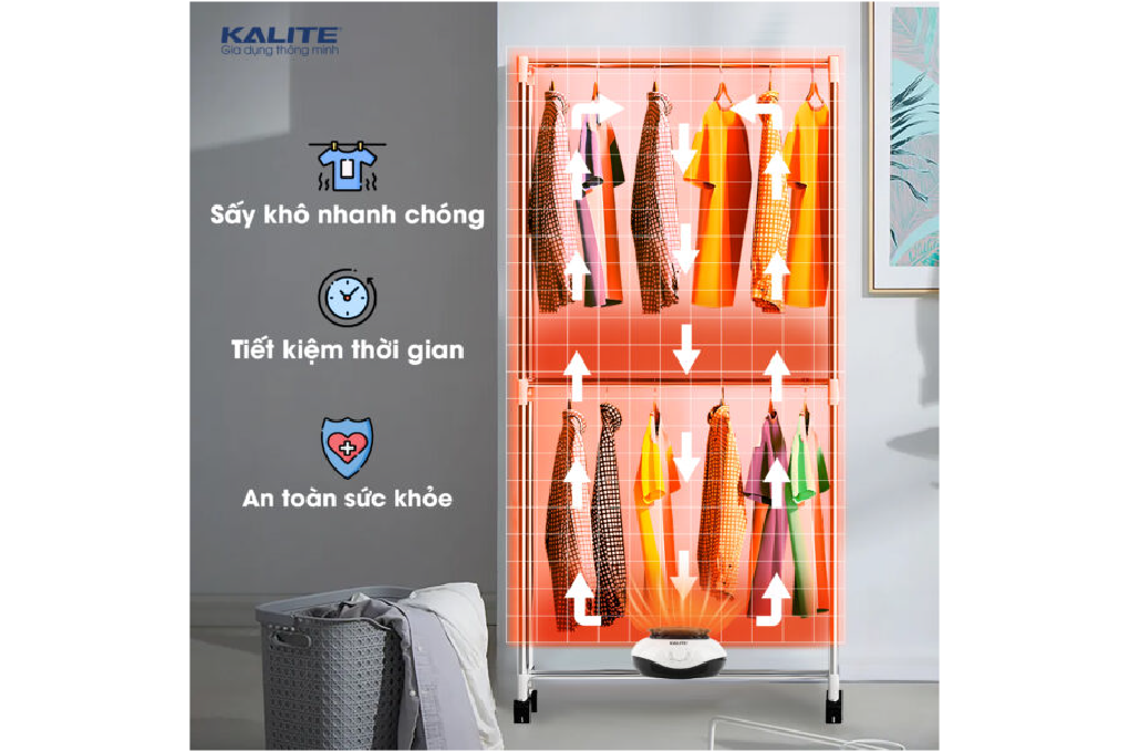 Tủ sấy quần áo Kalite KL6880