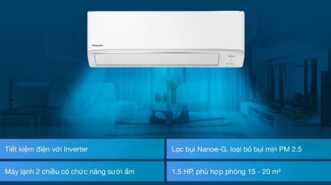 Điều hoà Panasonic Inverter 12000 BTU 2 chiều YZ12WKH-8